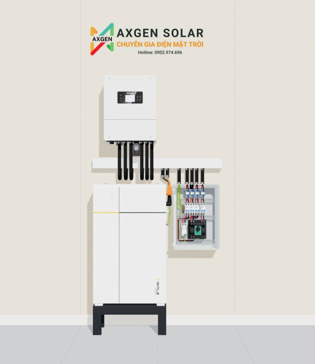 Góc thiết bị inverter SolaX và pin lưu trữ